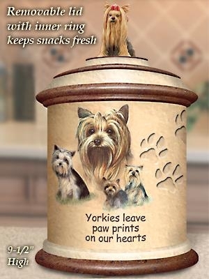 Yorkie treat jar