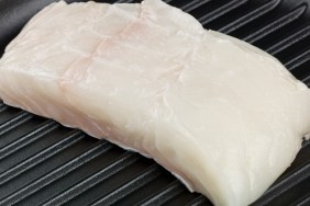 Raw fillet of Halibut