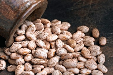 Close up of Pinto Beans.