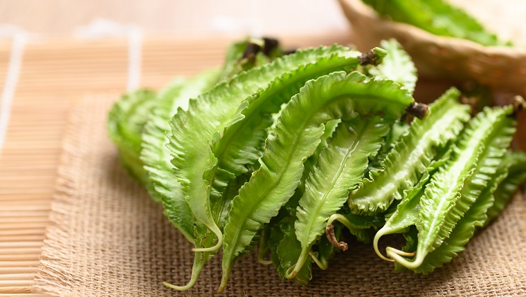 Close up of winged bean or Princess bean, Organic Asian vegetables