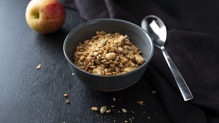 Healthy Breakfast Of Granola And Fruit.