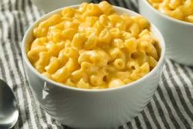 Homemade Creamy Macaroni and Cheese Pasta in a Bowl