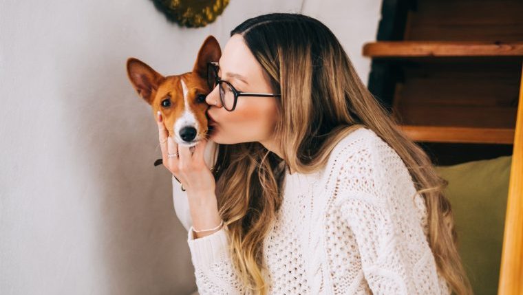 sagittarius kissing basenji