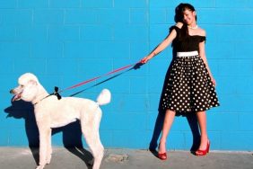 young woman with poodle old-fashioned dog names