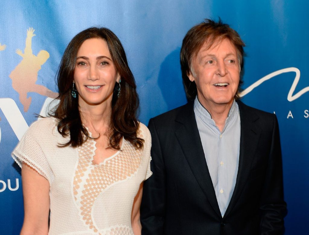 LAS VEGAS, NV - JULY 14: Nancy Shevell (L) and Sir Paul McCartney attend the 10th anniversary celebration of "The Beatles LOVE by Cirque du Soleil" at the Mirage Hotel & Casino on July 14, 2016 in Las Vegas, Nevada. (Photo by Bryan Steffy/FilmMagic)