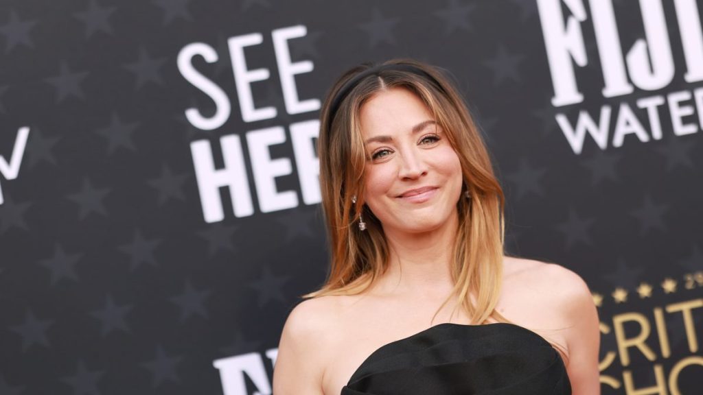 Kaley Cuoco on red carpet, she recently went on a date with a Pit Bull Terrier to help her get adopted.