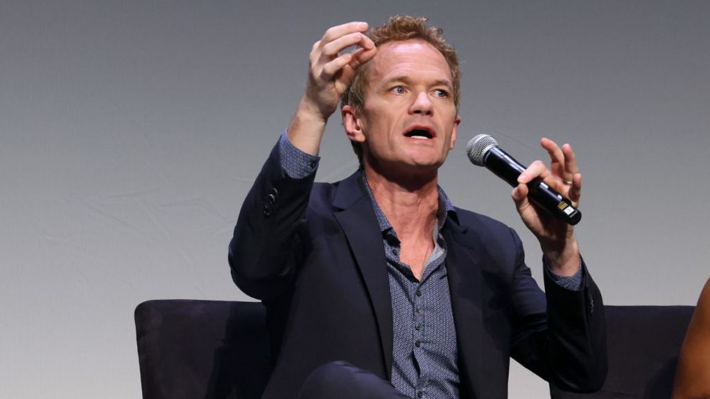 Neil Patrick Harris speaks onstage during a panel at Hartbeat's "Group Therapy" Premiere at BMCC Tribeca Performing Arts Center at Tribeca Film Festival on June 06, 2024 in New York City.