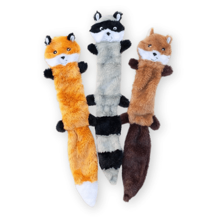 ZippyPaws Skinny Peltz - Fox, Racoon, & Squirrel