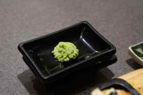 Wasabi Paste on Small Square Plate.