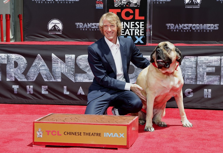 Director Michael Bay And His English Mastiff, Rebel