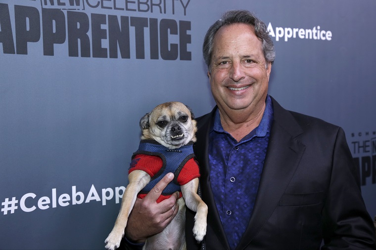 Jon Lovitz Poses With His Dog, Jerry Bruckheimer III